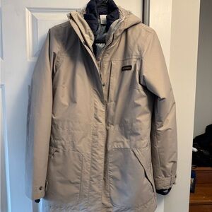 Columbia Light Gray Interchange with Omni heat Jacket with Hood